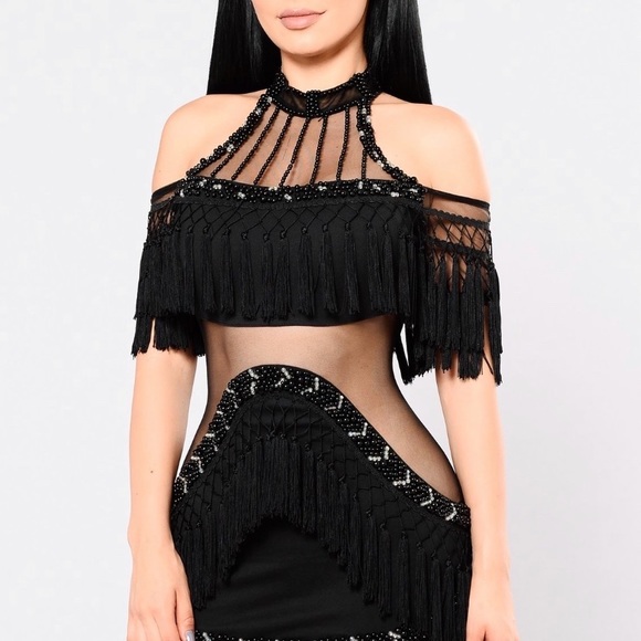 Black fringe dress - Picture 6 of 6